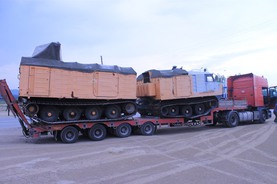 Транспортировка гусеничного тягача